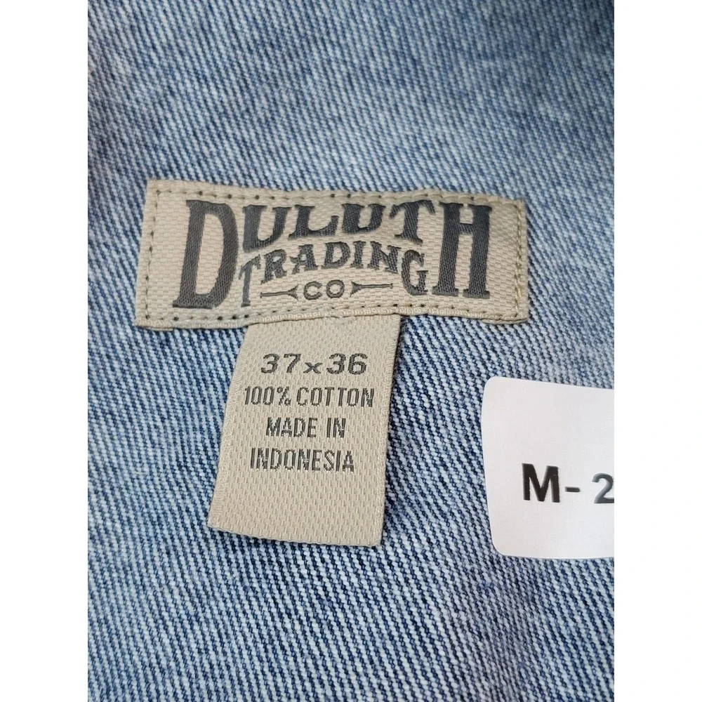 Duluth Trading Co Men Jeans 37X36 Blue Denim Ballroom Relaxed 34